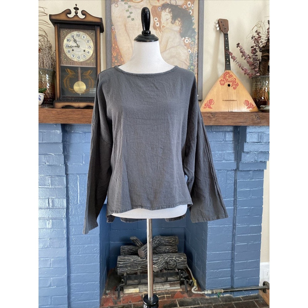 Oh My Gauze! Gray Tunic Top